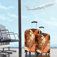 Orange Banana Leaf Hawaii Luggage Cover Lau Maia Plumeria Tropical Summer Vibes LT14 - Polynesian Pride