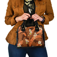 Orange Banana Leaf Hawaii Shoulder Handbag Lau Maia Plumeria Tropical Summer Vibes
