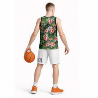 Pineapple Skull Aloha Hawaii Basketball Jersey Summer Vibes Tropical Seamless Pattern LT14 - Polynesian Pride