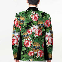 Pineapple Skull Aloha Hawaii Blazer Summer Vibes Tropical Seamless Pattern - Polynesian Pride