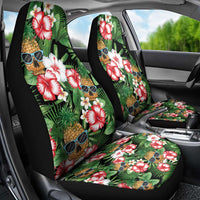 Pineapple Skull Aloha Hawaii Car Seat Cover Summer Vibes Tropical Seamless Pattern - Polynesian Pride