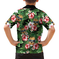 Pineapple Skull Aloha Hawaii Family Matching Puletasi and Hawaiian Shirt Summer Vibes Tropical Seamless Pattern LT14 - Polynesian Pride