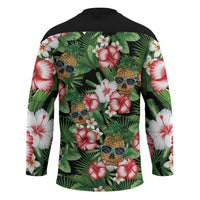 Pineapple Skull Aloha Hawaii Hockey Jersey Summer Vibes Tropical Seamless Pattern LT14 - Polynesian Pride