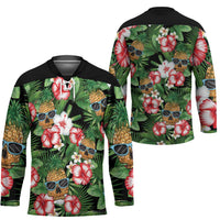 Pineapple Skull Aloha Hawaii Hockey Jersey Summer Vibes Tropical Seamless Pattern LT14 - Polynesian Pride