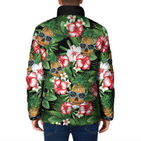 Pineapple Skull Aloha Hawaii Padded Jacket Summer Vibes Tropical Seamless Pattern LT14 - Polynesian Pride