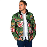 Pineapple Skull Aloha Hawaii Padded Jacket Summer Vibes Tropical Seamless Pattern LT14 - Polynesian Pride
