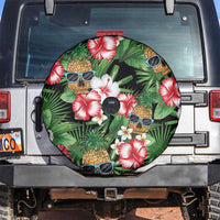 Pineapple Skull Aloha Hawaii Spare Tire Cover Summer Vibes Tropical Seamless Pattern - Polynesian Pride
