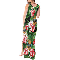 Pineapple Skull Aloha Hawaii Tank Maxi Dress Summer Vibes Tropical Seamless Pattern - Polynesian Pride