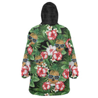 Pineapple Skull Aloha Hawaii Wearable Blanket Hoodie Summer Vibes Tropical Seamless Pattern LT14 - Polynesian Pride