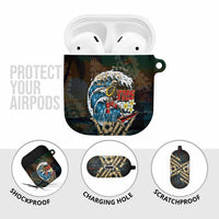 Aloha Hawaii Surfing Skull AirPods Case Shaka Skeleton Ride The Waves LT14 - Polynesian Pride