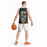 Aloha Hawaii Surfing Skull Basketball Jersey Shaka Skeleton Ride The Waves LT14 - Polynesian Pride