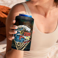 Aloha Hawaii Surfing Skull 4 in 1 Can Cooler Tumbler Shaka Skeleton Ride The Waves - Polynesian Pride