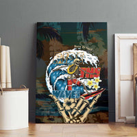 Aloha Hawaii Surfing Skull Canvas Wall Art Shaka Skeleton Ride The Waves LT14 - Polynesian Pride
