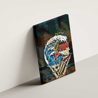 Aloha Hawaii Surfing Skull Canvas Wall Art Shaka Skeleton Ride The Waves LT14 - Polynesian Pride