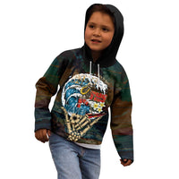 Aloha Hawaii Surfing Skull Kid Hoodie Shaka Skeleton Ride The Waves LT14 - Polynesian Pride