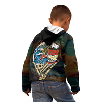 Aloha Hawaii Surfing Skull Kid Hoodie Shaka Skeleton Ride The Waves LT14 - Polynesian Pride