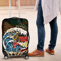 Aloha Hawaii Surfing Skull Luggage Cover Shaka Skeleton Ride The Waves - Polynesian Pride