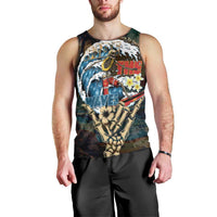 Aloha Hawaii Surfing Skull Men Tank Top Shaka Skeleton Ride The Waves LT14 - Polynesian Pride