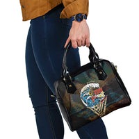 Aloha Hawaii Surfing Skull Shoulder Handbag Shaka Skeleton Ride The Waves LT14 - Polynesian Pride