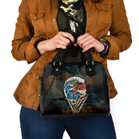 Aloha Hawaii Surfing Skull Shoulder Handbag Shaka Skeleton Ride The Waves LT14 - Polynesian Pride