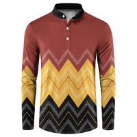 Kaokao Maori Tukutuku Inspired New Zealand Button Sweatshirt LT14 Multicolor - Polynesian Pride