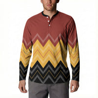 Kaokao Maori Tukutuku Inspired New Zealand Button Sweatshirt LT14 - Polynesian Pride