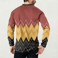 Kaokao Maori Tukutuku Inspired New Zealand Button Sweatshirt LT14 - Polynesian Pride