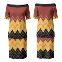 Kaokao Maori Tukutuku Inspired New Zealand Family Matching Puletasi and Hawaiian Shirt LT14 Mom's Dress Multicolor - Polynesian Pride