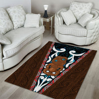 New Zealand Whakairo Area Rug Tiki Maori Carving Taniko Motifs LT14 - Polynesian Pride