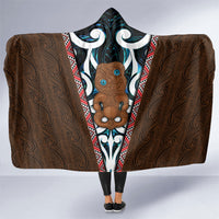 New Zealand Whakairo Hooded Blanket Tiki Maori Carving Taniko Motifs LT14 One Size Multicolor - Polynesian Pride