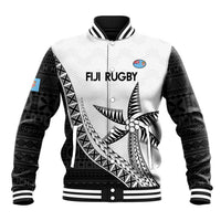 Custom Fiji Rugby Baseball Jacket Go Champions Fijian Tapa Cloth LT14 Unisex White - Polynesian Pride
