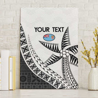 Custom Fiji Rugby Canvas Wall Art Go Champions Fijian Tapa Cloth LT14 Without Frame White - Polynesian Pride