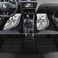 Custom Fiji Rugby Car Mats Go Champions Fijian Tapa Cloth LT14 Set 4pcs White - Polynesian Pride
