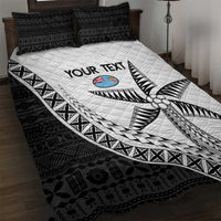 Custom Fiji Rugby Quilt Bed Set Go Champions Fijian Tapa Cloth LT14 White - Polynesian Pride