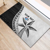 Custom Fiji Rugby Rubber Doormat Go Champions Fijian Tapa Cloth LT14 - Polynesian Pride