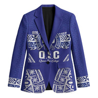 Personalised Queen Salote College Blazer Kolisi Fefine 100th Anniversary Kupesi Blue - Polynesian Pride