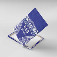 Personalised Queen Salote College Canvas Wall Art Kolisi Fefine 100th Anniversary Kupesi Blue - Polynesian Pride