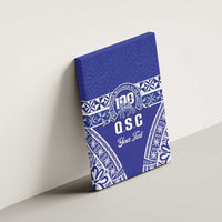 Personalised Queen Salote College Canvas Wall Art Kolisi Fefine 100th Anniversary Kupesi Blue - Polynesian Pride