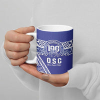 Personalised Queen Salote College Ceramic Mug Kolisi Fefine 100th Anniversary Kupesi Blue - Polynesian Pride