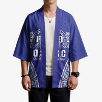 Personalised Queen Salote College Kimono Kolisi Fefine 100th Anniversary Kupesi Blue - Polynesian Pride