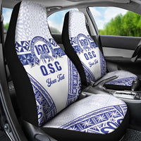 Personalised Queen Salote College Car Seat Cover Kolisi Fefine 100th Anniversary Kupesi White - Polynesian Pride