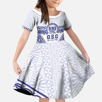 Personalised Queen Salote College Family Matching Summer Maxi Dress and Hawaiian Shirt Kolisi Fefine 100th Anniversary Kupesi White - Polynesian Pride