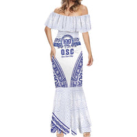 Personalised Queen Salote College Mermaid Dress Kolisi Fefine 100th Anniversary Kupesi White - Polynesian Pride
