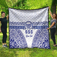 Personalised Queen Salote College Quilt Kolisi Fefine 100th Anniversary Kupesi White - Polynesian Pride