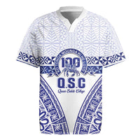 Personalised Queen Salote College Rugby Jersey Kolisi Fefine 100th Anniversary Kupesi White - Polynesian Pride