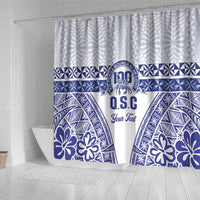 Personalised Queen Salote College Shower Curtain Kolisi Fefine 100th Anniversary Kupesi White - Polynesian Pride