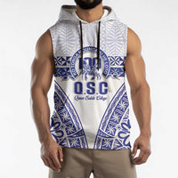 Personalised Queen Salote College Sleeveless Hoodie Kolisi Fefine 100th Anniversary Kupesi White - Polynesian Pride