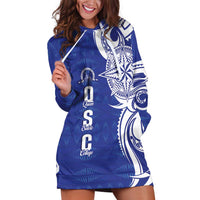 Personalised Queen Salote College Hoodie Dress QSC Est 1926 Ngatu Pattern - Polynesian Pride