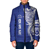Personalised Queen Salote College Padded Jacket QSC Est 1926 Ngatu Pattern - Polynesian Pride