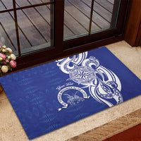 Personalised Queen Salote College Rubber Doormat QSC Est 1926 Ngatu Pattern - Polynesian Pride